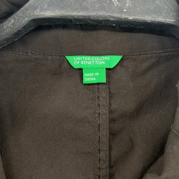 United Colors of Benetton Blazer Women's Sz 44 Brown Single Breasted Notch Lapel - Picture 10 of 12